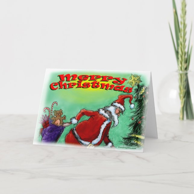 Festiva Tarjeta navideña Merry (Anverso)