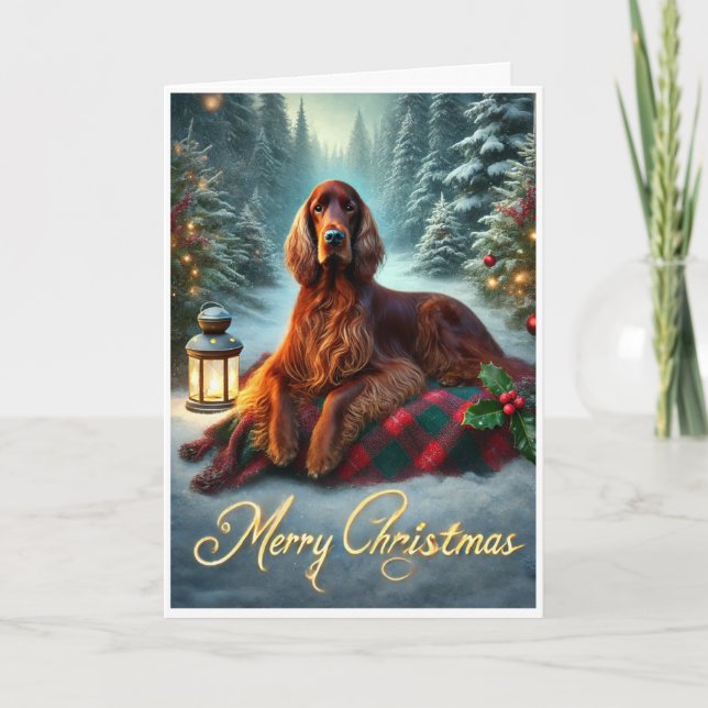 Festiva Tarjeta navideña Merry (Anverso)