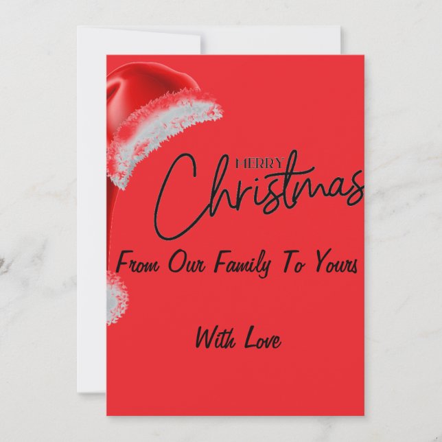 Festiva Tarjeta navideña Merry (Anverso)