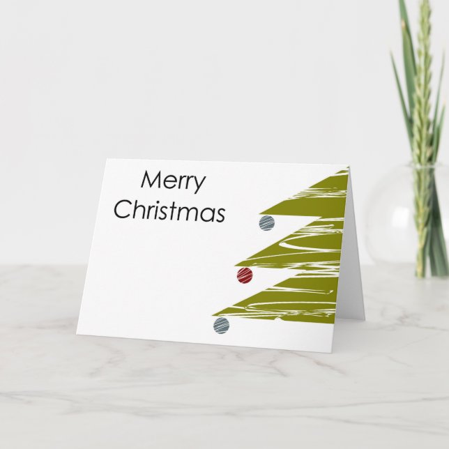 Festiva Tarjeta navideña Merry (Anverso)