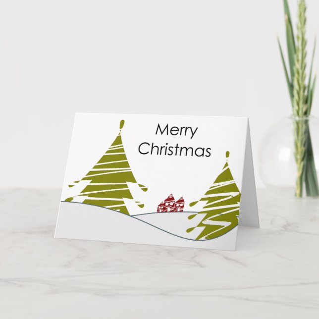 Festiva Tarjeta navideña Merry (Anverso)