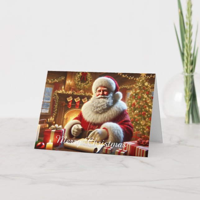 Festiva Tarjeta navideña Merry (Anverso)