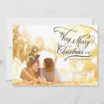 Tarjeta navideña muy feliz