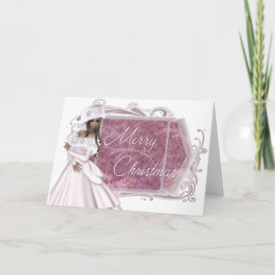 Festiva Tarjeta navideña navideña de invierno diseñada par