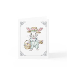 Tarjeta navideña para conejitos de Pascua