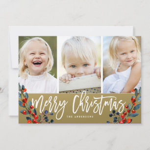 Festiva Tarjeta navideña para festividades navideñas Merry