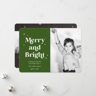 Festiva Tarjeta navideña para fotos moderna y brillante