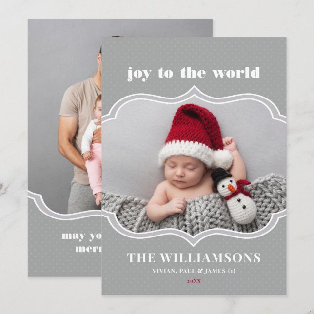 Festiva Tarjeta navideña para Navidades con formato (Anverso / Reverso)