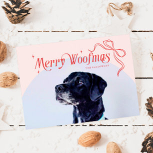 Festiva Tarjeta navideña para Navidades de perro de color 