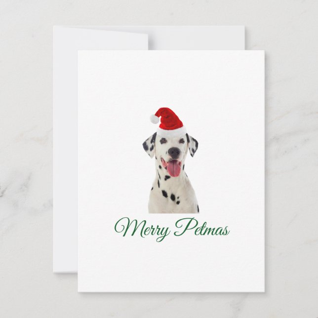 Festiva Tarjeta navideña para Navidades de perro de Merry  (Anverso)