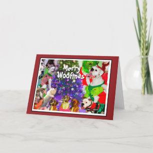 Festiva Tarjeta navideña para Navidades de perro de merry 