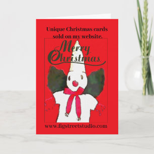 Festiva Tarjeta navideña para Snowman de Little New Orlean