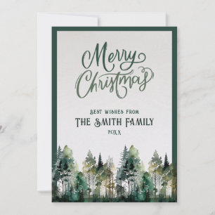 Festiva Tarjeta navideña personalizada Merry con Photo+Tex