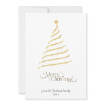 Tarjeta navideña plana no fotográfica