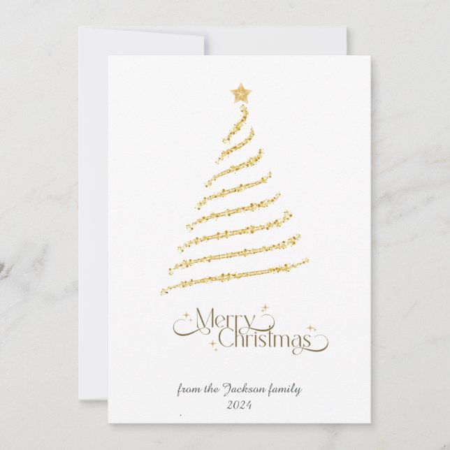 Festiva Tarjeta navideña plana no fotográfica (Anverso)