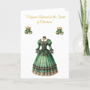 Festiva Tarjeta navideña plegada-Esplendor navideño victor