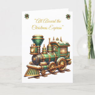 Festiva Tarjeta navideña plegada-Splendor de Navidades vic