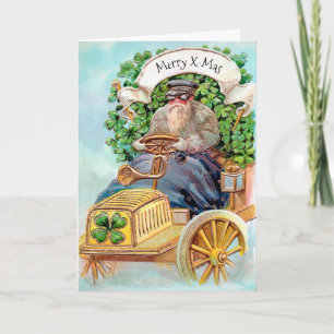 Festiva Tarjeta navideña victoriana irlandesa