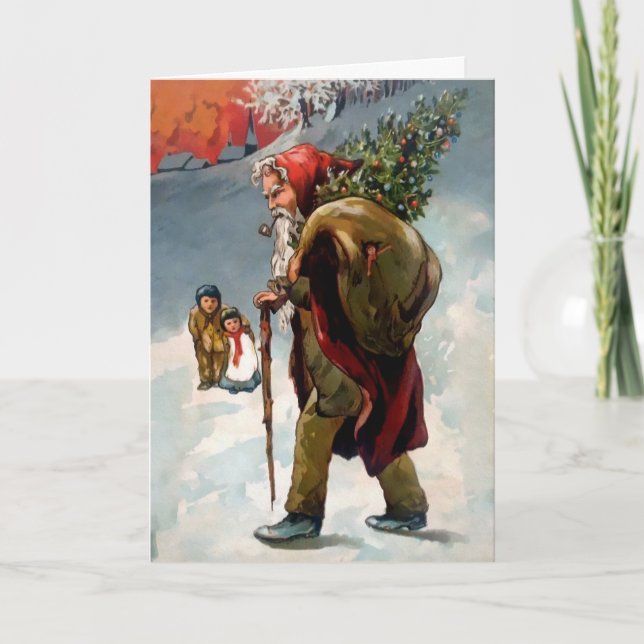 Festiva Tarjeta navideña vieja y furiosa de Victoria (Anverso)