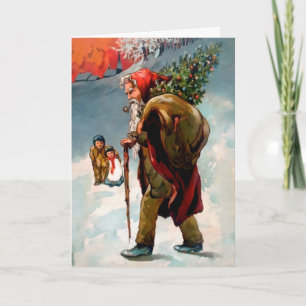 Festiva Tarjeta navideña vieja y furiosa de Victoria