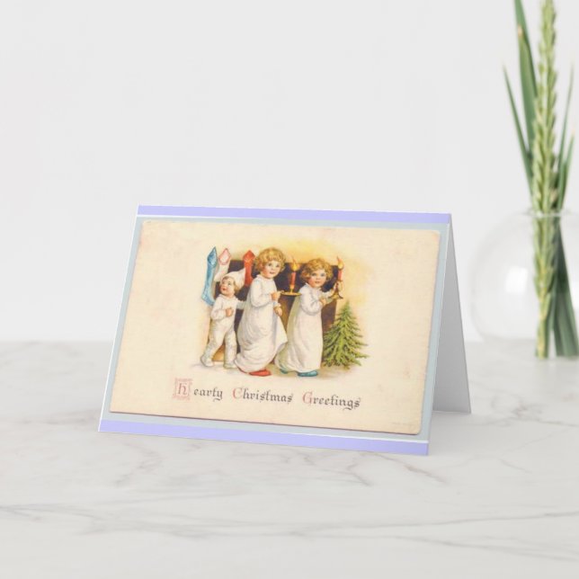 Festiva Tarjeta navideña vintage (Anverso)