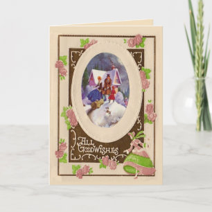 Festiva Tarjeta navideña vintage