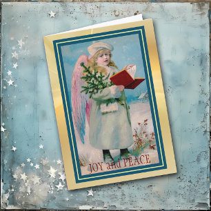 Festiva Tarjeta navideña vintage de árbol de vacaciones An