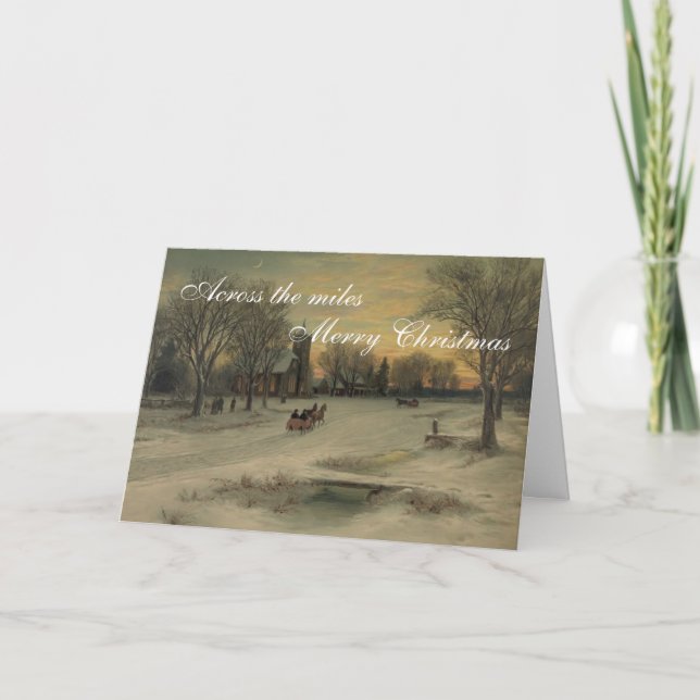 Festiva Tarjeta navideña virgen de millas (Anverso)