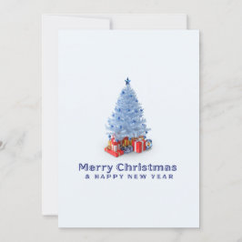 Festiva Tarjeta navideña Watercolor Forest Merry