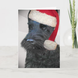 Festiva Tarjeta negra de Terrier Santa del escocés