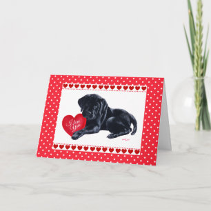 Festiva Tarjeta negra del el día de San Valentín del