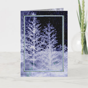 Festiva Tarjeta nocturna mágica de invierno