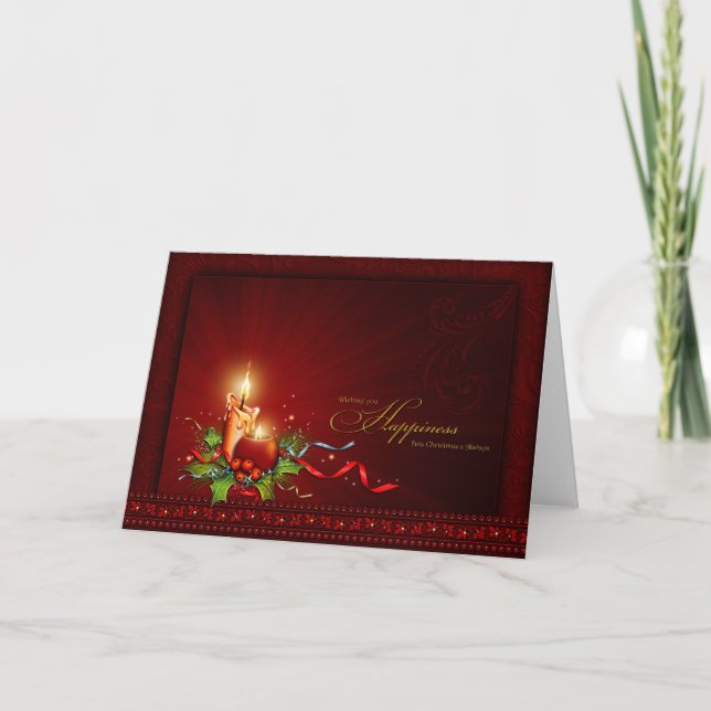 Festiva Tarjeta Ornate Elegent Navidades Personalizados (Anverso)