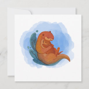 Festiva Tarjeta Otter Love Blank
