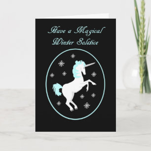 Festiva Tarjeta pagana del unicornio del solsticio de