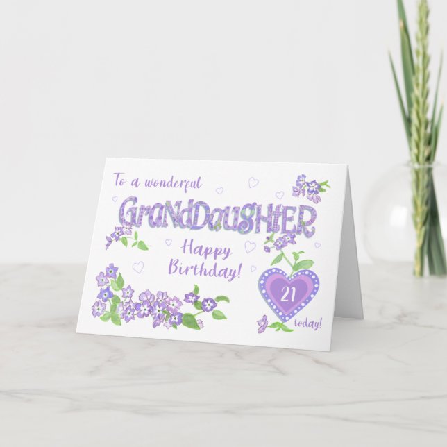 Festiva Tarjeta para el cumpleaños de la nieta mayor de ed (Anverso)