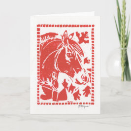 Festiva Tarjeta Para Los Amantes Del Caballo De Fjord - Ro