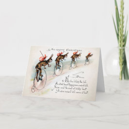 Festiva Tarjeta para Navidades de bicicletas de los conglo