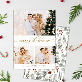 Festiva Tarjeta para Navidades de Collage de fotos 3 de ve