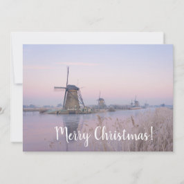 Festiva Tarjeta para navidades de invierno y de amanecer