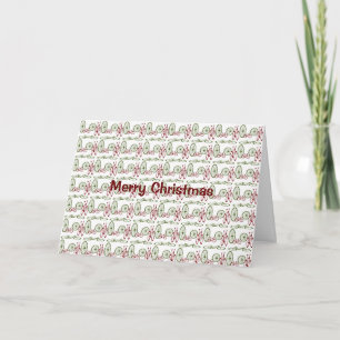 Festiva Tarjeta para Navidades de ruedas y bicicletas.