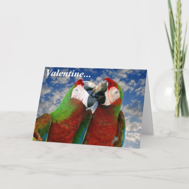 Festiva Tarjeta Parrot Valentine 003 (Anverso)
