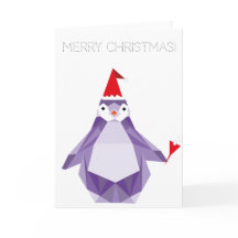 Tarjeta Penguin para navidades