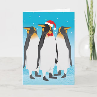 Festiva Tarjeta Penguin para navidades