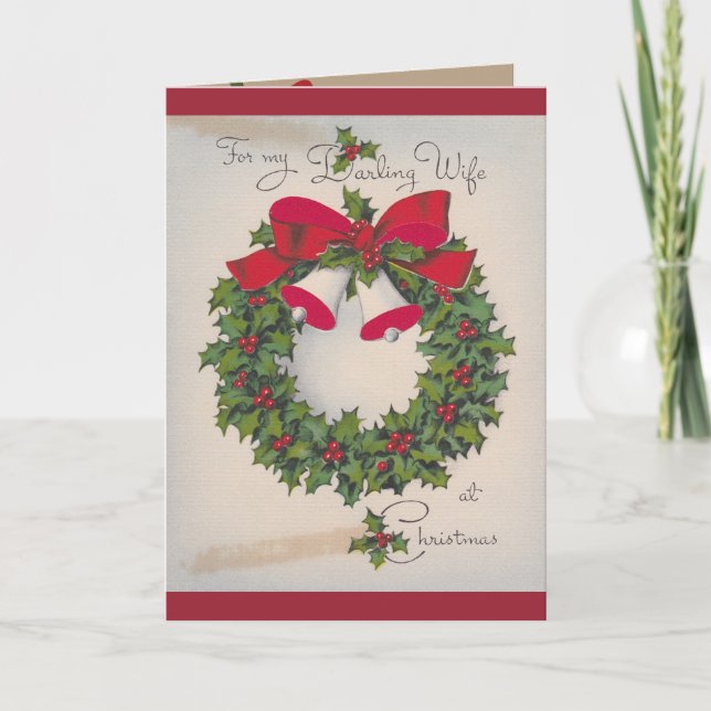 Festiva Tarjeta perfecta para su esposa hermosa (Anverso)