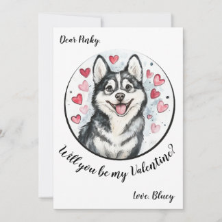 Festiva Tarjeta personalizable del Día de San Valentín Hus