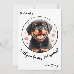 Festiva Tarjeta personalizable del Día de San Valentín Rot