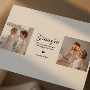 Festiva Tarjeta Personalizada con Foto del Abuelo