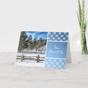 Festiva Tarjeta personalizada con hermosa escena invernal