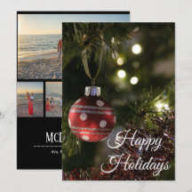 Tarjeta personalizada de 5 fotos de Collage para l